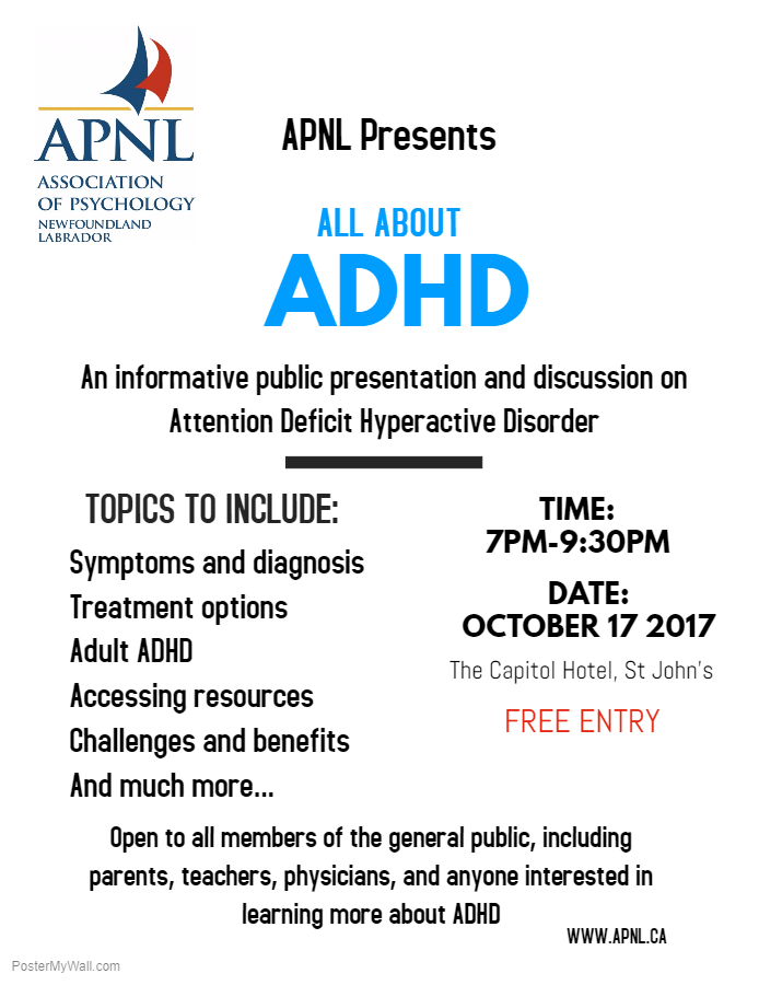 ADHD flyer revised sept 8th - Volunteer St. John's